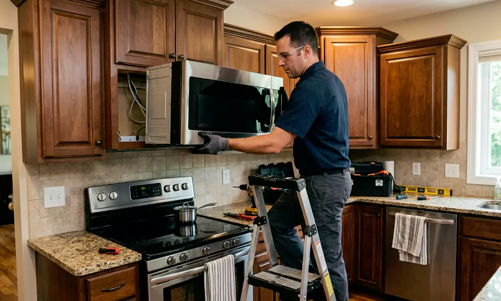 Microwave Installation in West Springfield, MA