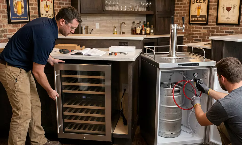 Wine Cooler and Kegerator Installation in West Springfield, MA