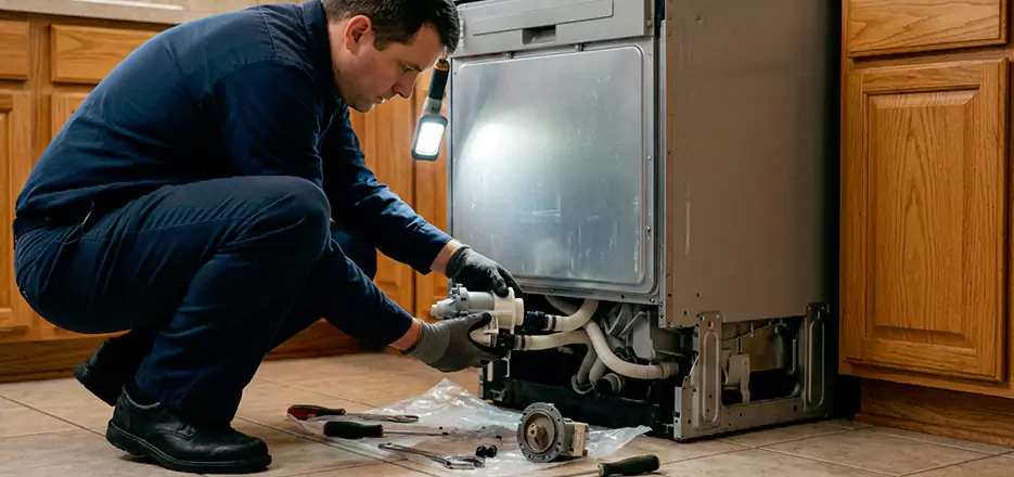 Dishwasher Drain Hose Repair in West Springfield