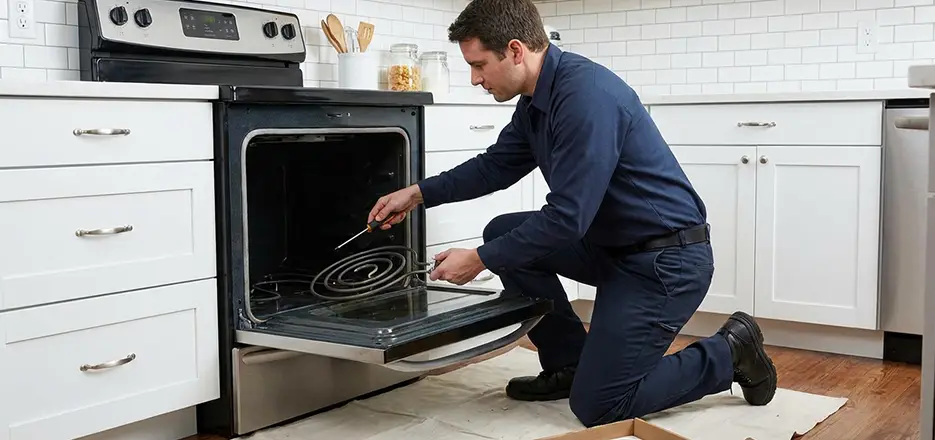 Oven Lower Heating Element Replacement in West Springfield